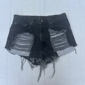 Women's‎ 27/28 LF Furst Of A Kind Vintage Levis Thrashed Festival Denim Shorts